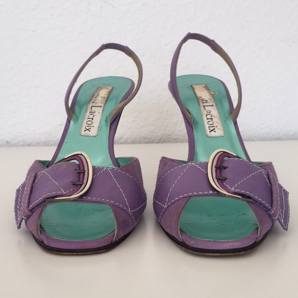 Christian Lacroix Vintage 90s Sling Back Pumps - Picture 2 of 13